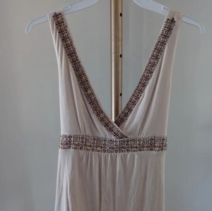 Josephine Italy Women's Sleeveless Back Out Blouse Top W Sequence Embroidered